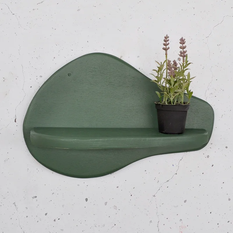 Dekorativ væghylde i træ Hanah Home Magna Grøn 35 x 23 x 11 cm - Møbler - Borde - Aflastningsbord - Piedestal & søjlebord