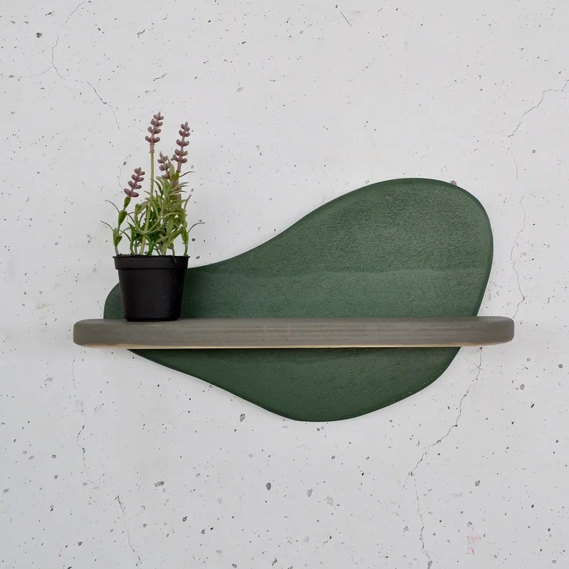 Dekorativ væghylde i træ Hanah Home Magna Grøn / Grå 35 x 20 x 11 cm, undefined