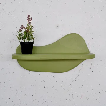 Dekorativ væghylde i træ Hanah Home Magna Lysegrøn 35 x 18 x 11 cm - Møbler - Borde - Aflastningsbord - Piedestal & søjlebord