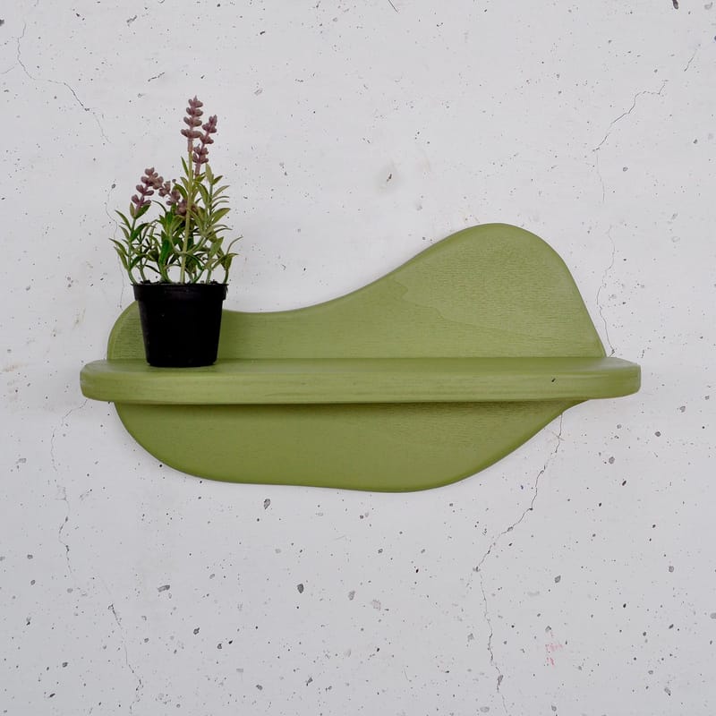 Dekorativ væghylde i træ Hanah Home Magna Lysegrøn 35 x 18 x 11 cm - Møbler - Borde - Aflastningsbord - Piedestal & søjlebord