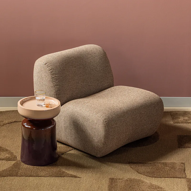 Dekorativt sidebord Tumo 35 cm udendørs, Lilla/Brun