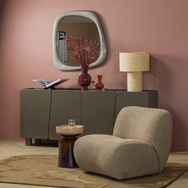 Dekorativt sidebord Tumo 35 cm udendørs - Lilla/Brun - Møbler - Borde - Aflastningsbord - Lampebord