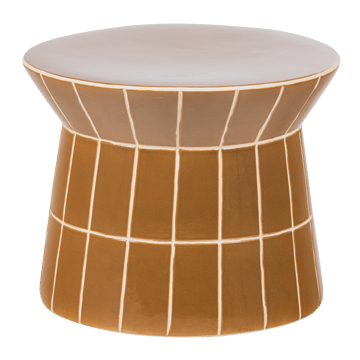 Dekorativt sidebord Plu 38 cm rundt - Honninggul - Møbler - Borde - Aflastningsbord - Lampebord