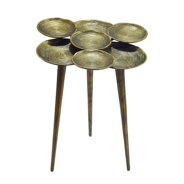 Denvor rundt sidebord 46 cm i aluminium - guld - Møbler - Borde - Aflastningsbord - Lampebord
