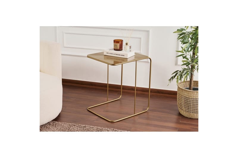 Dera Sidebord 47 cm - Guld - Møbler - Borde - Aflastningsbord - Lampebord