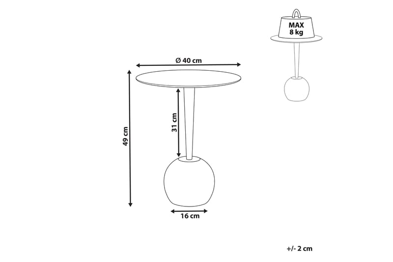 Deshi Sidebord 40 cm - Sort - Møbler - Borde - Aflastningsbord - Lampebord