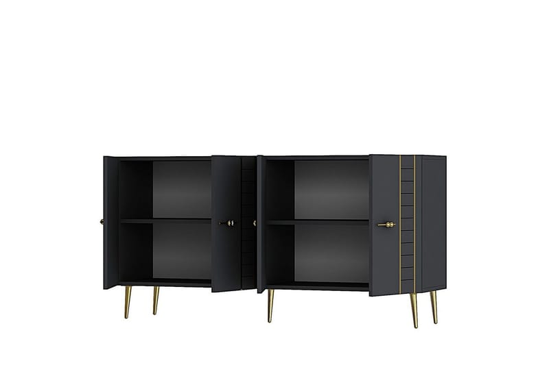 Deylin Konsolbord 150 cm - Antracit/Guld - Møbler - Borde - Aflastningsbord - Entrébord