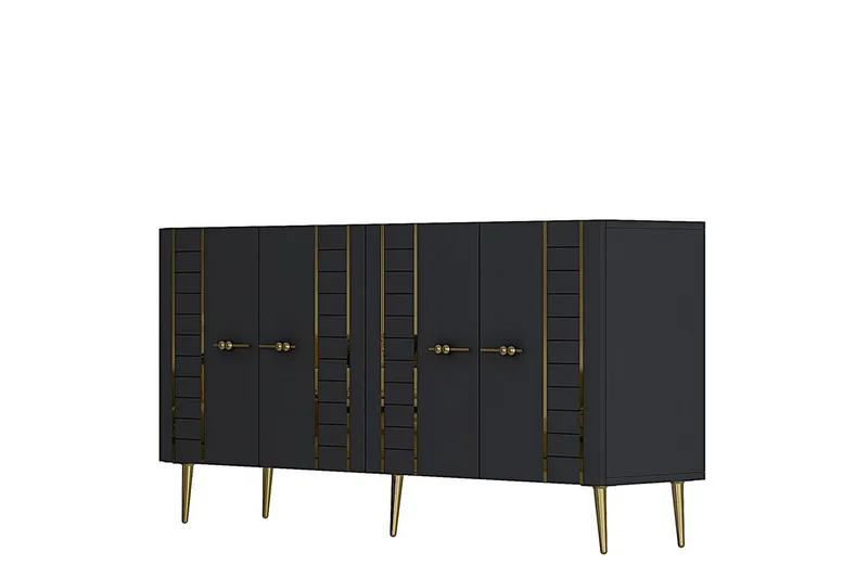 Deylin Konsolbord 150 cm, Antracit/Guld