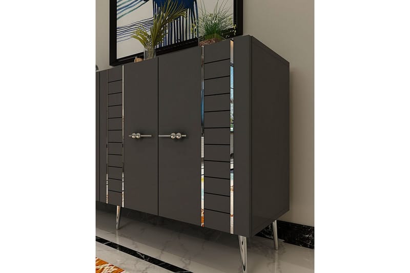 Deylin Konsolbord 150 cm - Antracit/Sølv - Møbler - Borde - Aflastningsbord - Entrébord