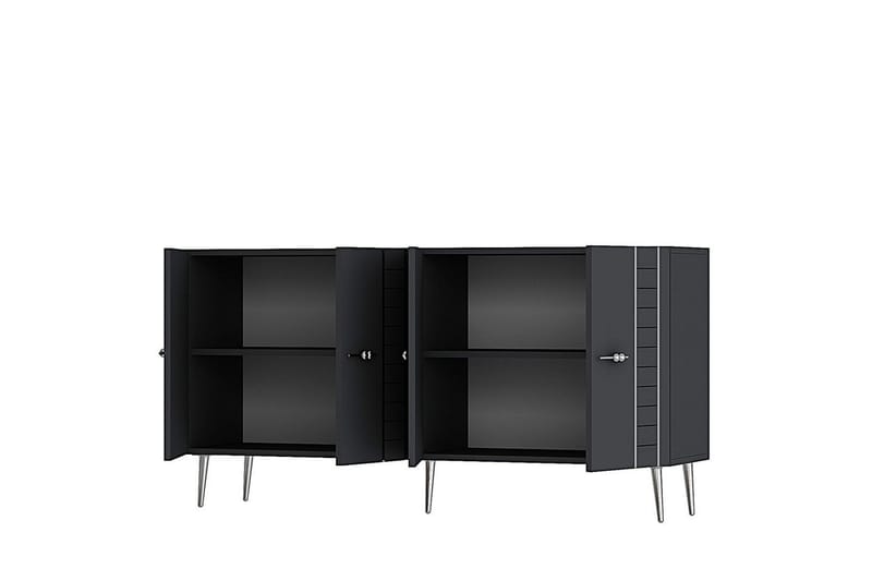 Deylin Konsolbord 150 cm - Antracit/Sølv - Møbler - Borde - Aflastningsbord - Entrébord