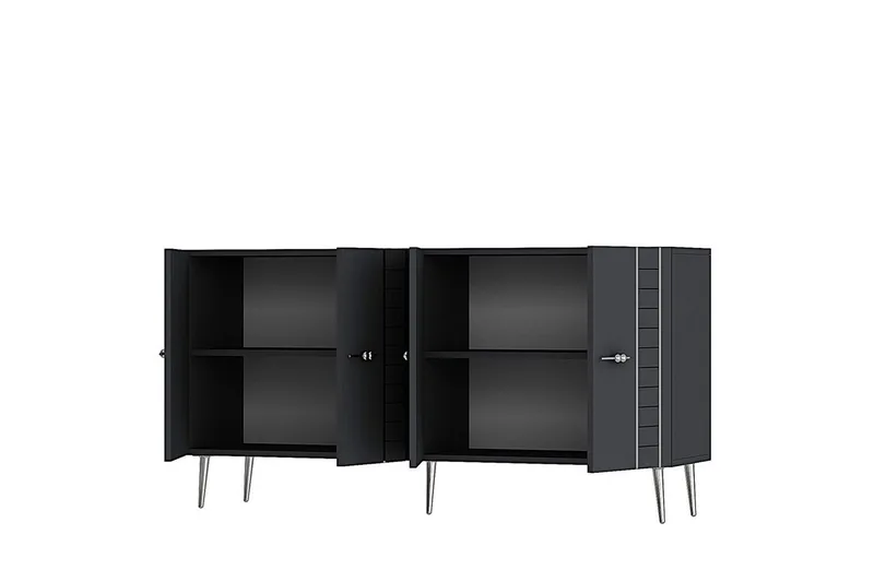 Deylin Konsolbord 150 cm - Antracit/Sølv - Møbler - Borde - Aflastningsbord - Entrébord