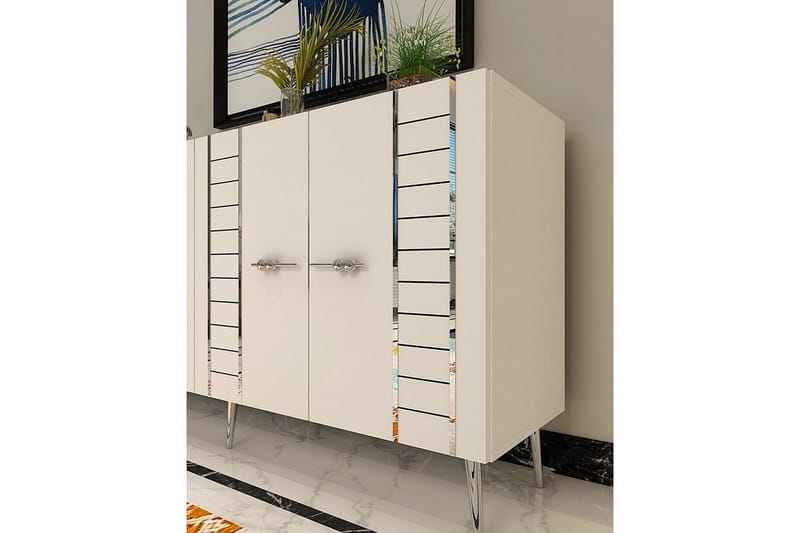 Deylin Konsolbord 150 cm - Hvid/Sølv - Møbler - Borde - Aflastningsbord - Entrébord