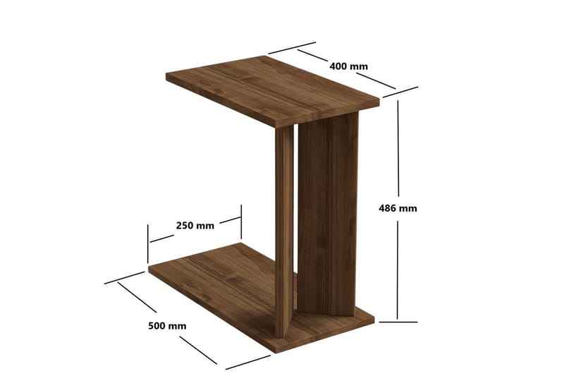 Deyra Sidebord 25 cm - Valnød - Møbler - Borde - Aflastningsbord - Lampebord