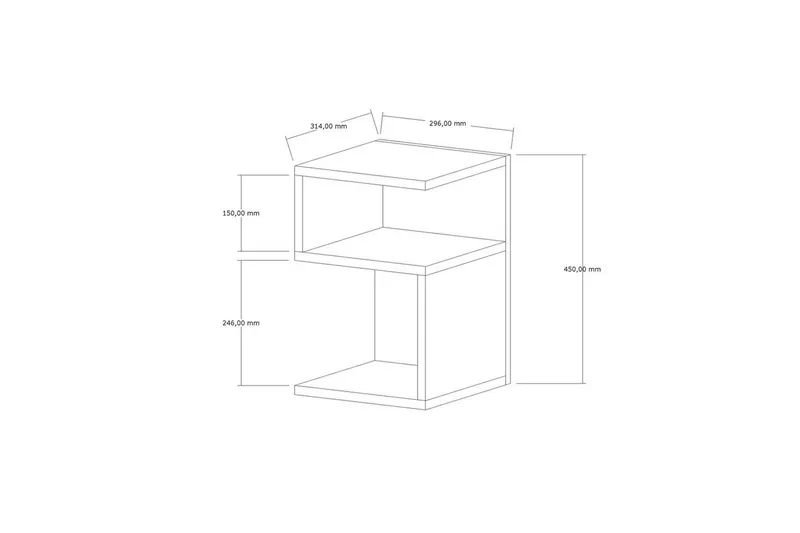 Deyricon Sidebord 29,6 cm - Blå - Møbler - Borde - Aflastningsbord - Lampebord