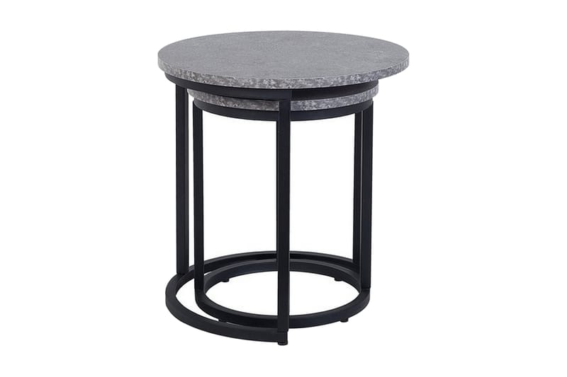Dixie sæt 2 stk 37 | 37 cm - Sort - Møbler - Borde - Aflastningsbord