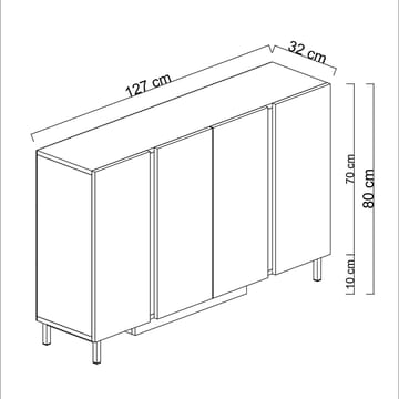 Djarhint Konsolbord 127 cm - Hvid - Møbler - Borde - Aflastningsbord - Entrébord