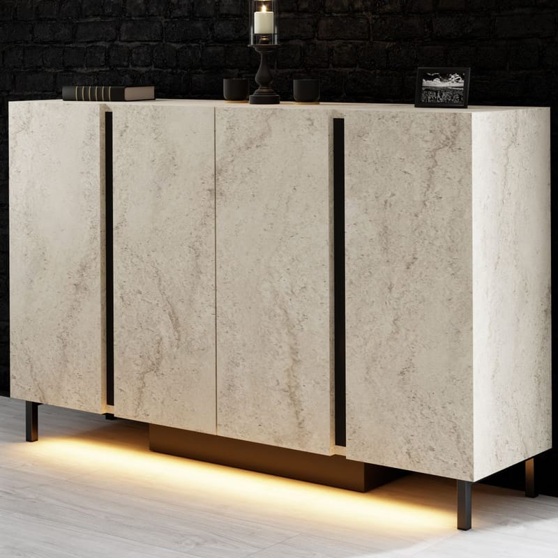 Djarhint Konsolbord 127 cm - Travertin - Møbler - Borde - Aflastningsbord - Entrébord