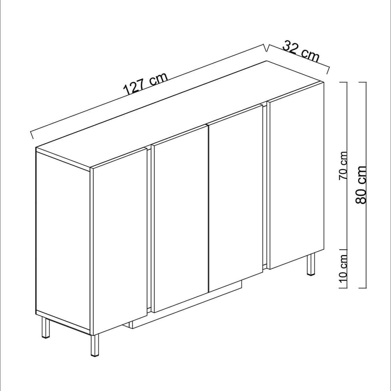 Djarhint Konsolbord 127 cm - Travertin - Møbler - Borde - Aflastningsbord - Entrébord