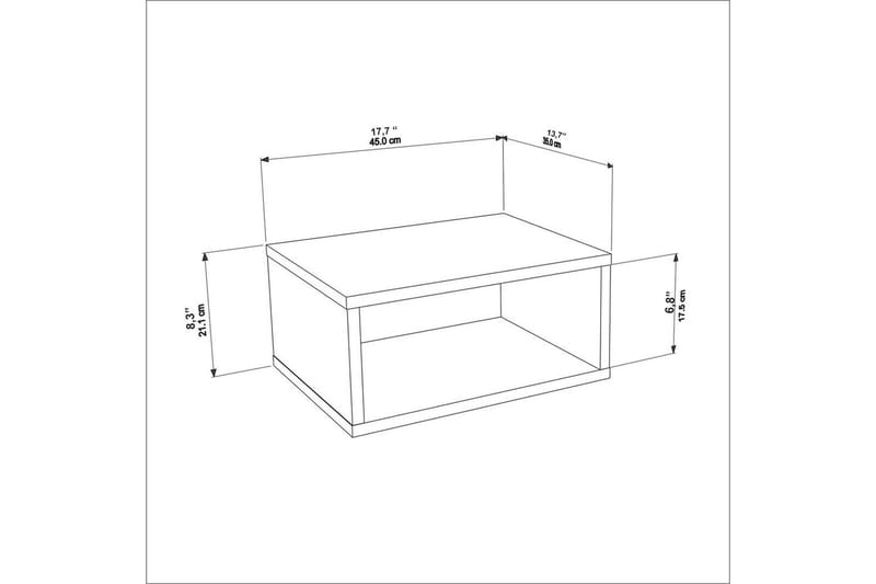 Dora Natbord 45 cm - Brun - Møbler - Borde - Aflastningsbord - Sengebord