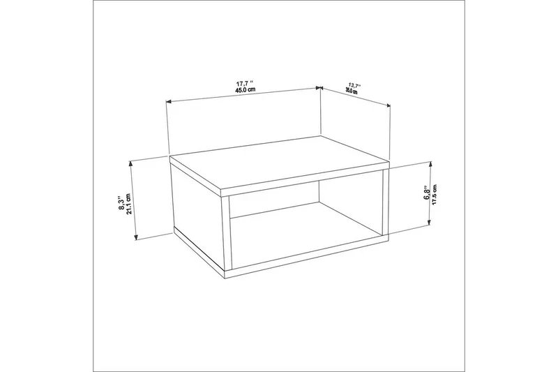 Dora Natbord 45 cm - Brun - Møbler - Borde - Aflastningsbord - Sengebord