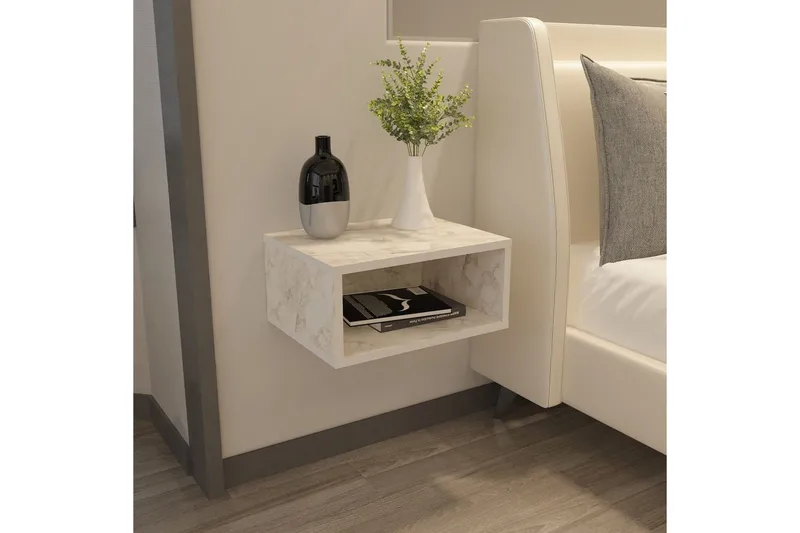 Dora Natbord 45 cm - Marmor - Møbler - Borde - Aflastningsbord - Sengebord