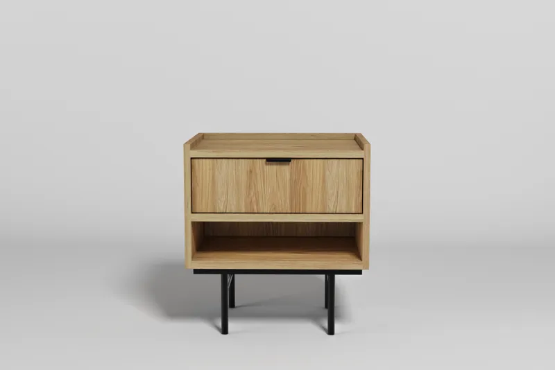 Dravo Sengebord 40 cm, Naturlig hickory / naturlig egetræstone