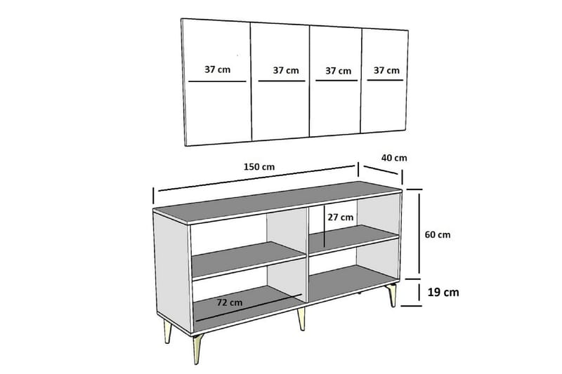 Draw Konsolbord 150 cm - Valnød finér - Entrébord - Konsolbord & sidebord