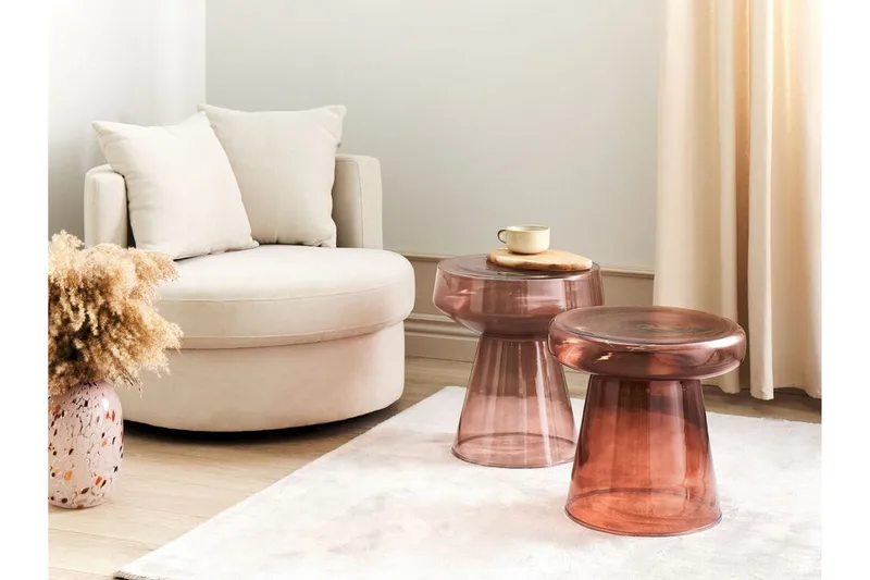 Dyanne Sidebord 39 cm - Rød - Møbler - Borde - Aflastningsbord - Lampebord