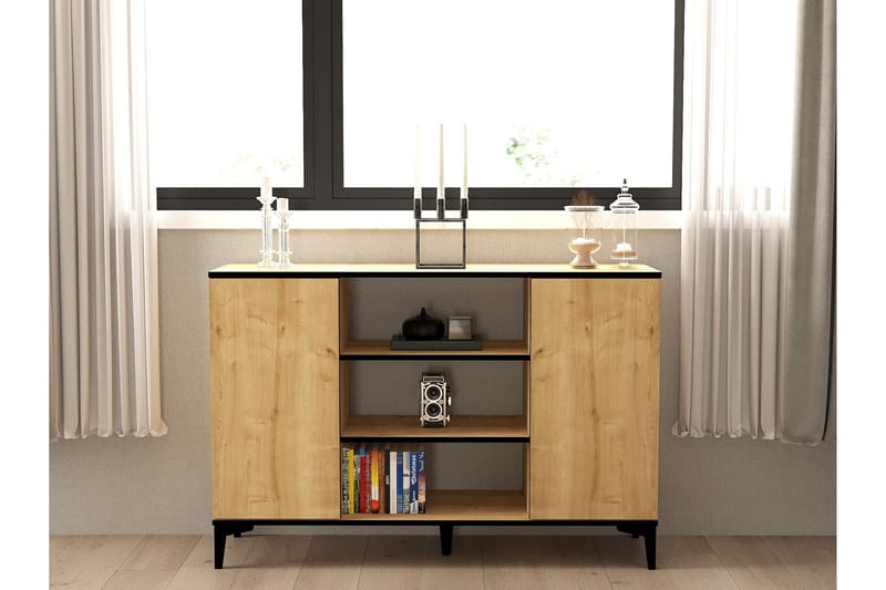 Ebin Konsolbord 140 cm - Brun/Eg/Sort - Møbler - Borde - Aflastningsbord - Entrébord