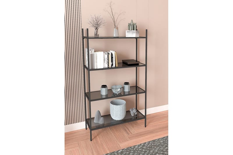 Edilberta Bogreol 80 cm - Sort - Opbevaring - Hylder & Reoler - Bogreol
