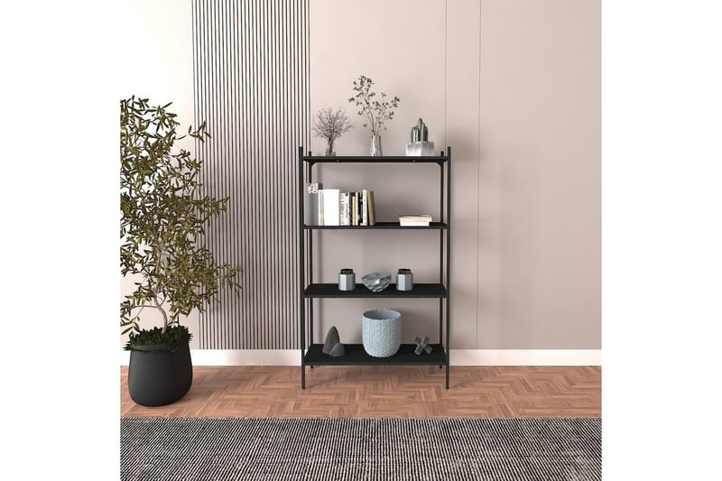 Edilberta Bogreol 80 cm - Sort - Opbevaring - Hylder & Reoler - Bogreol