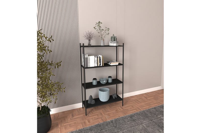 Edilberta Bogreol 80 cm - Sort - Opbevaring - Hylder & Reoler - Bogreol