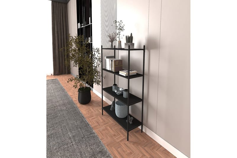Edilberta Bogreol 80 cm - Sort - Opbevaring - Hylder & Reoler - Bogreol