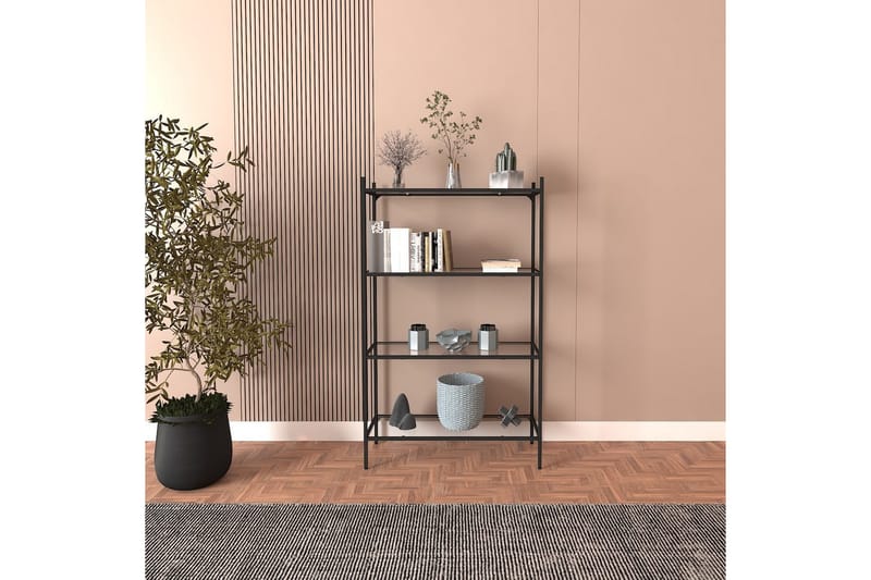 Edilberta Bogreol 80 cm - Sort - Opbevaring - Hylder & Reoler - Bogreol