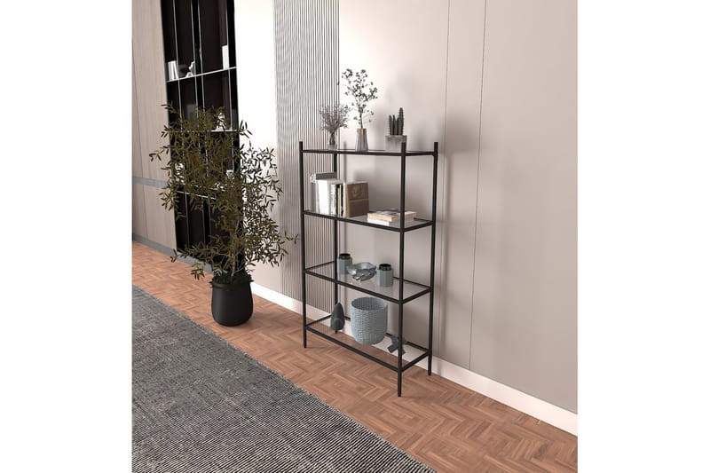 Edilberta Bogreol 80 cm - Sort - Opbevaring - Hylder & Reoler - Bogreol