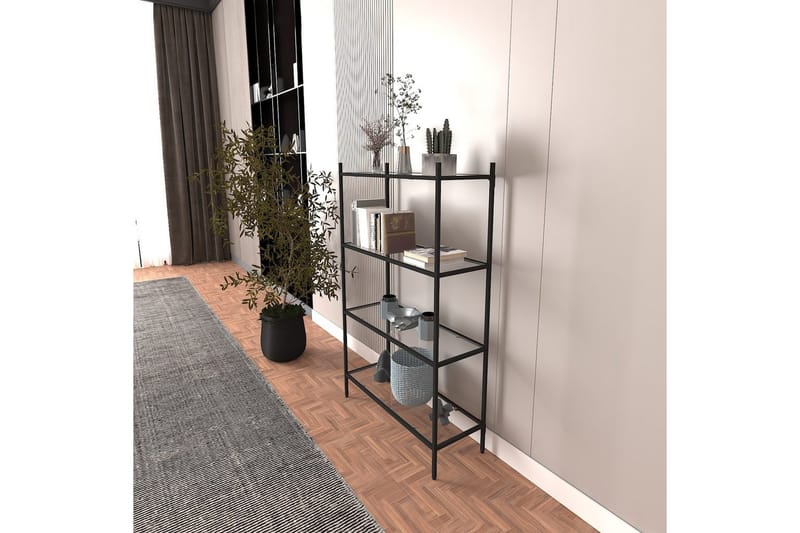 Edilberta Bogreol 80 cm - Sort - Opbevaring - Hylder & Reoler - Bogreol