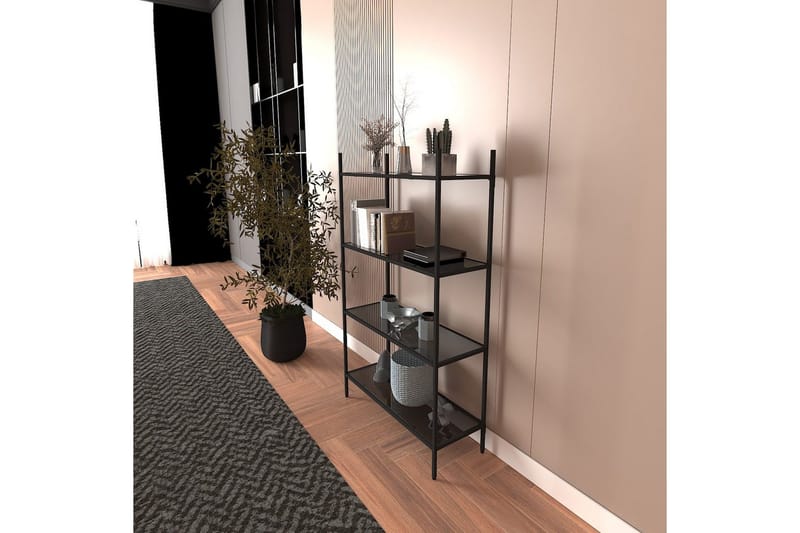 Edilberta Bogreol 80 cm - Sort - Opbevaring - Hylder & Reoler - Bogreol