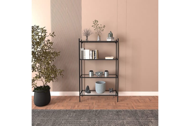Edilberta Bogreol 80 cm - Sort - Opbevaring - Hylder & Reoler - Bogreol