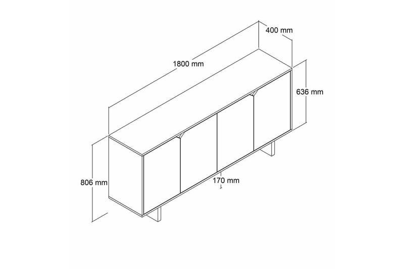Edrion Konsolbord 180 cm - Beige - Møbler - Borde - Aflastningsbord - Entrébord