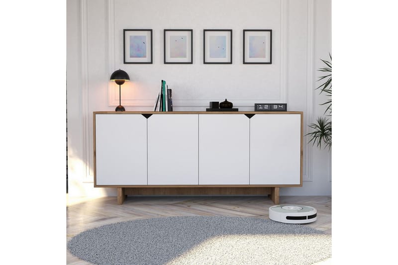 Edrion Konsolbord 180 cm - Hvid/Natur - Møbler - Borde - Aflastningsbord - Entrébord