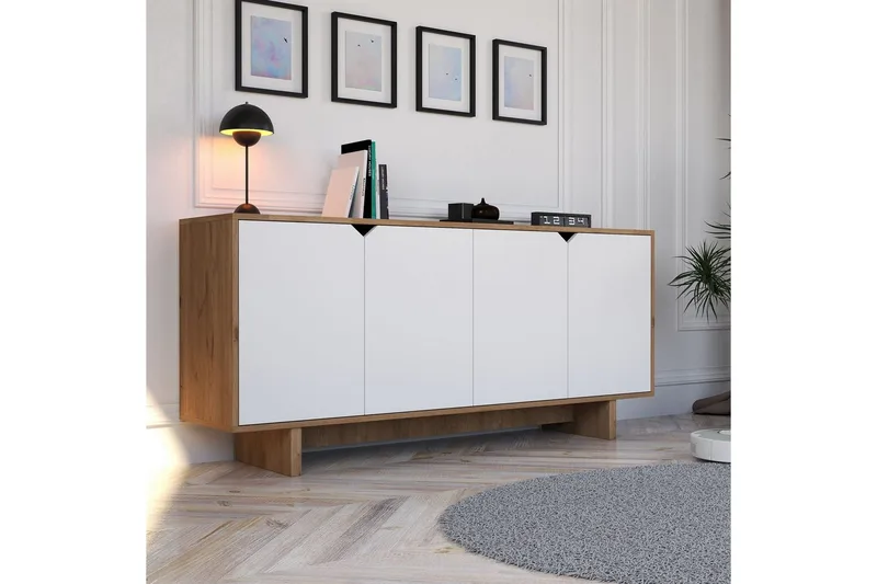 Edrion Konsolbord 180 cm, Hvid/Natur