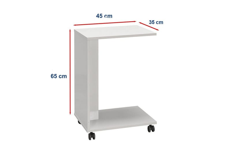 Edwars Sidebord 35 cm - Hvid - Møbler - Borde - Aflastningsbord - Lampebord