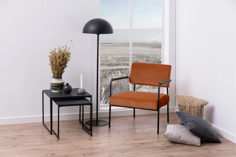 Elgrau Satsbord - Sort - Møbler - Borde - Aflastningsbord - Indskudsborde