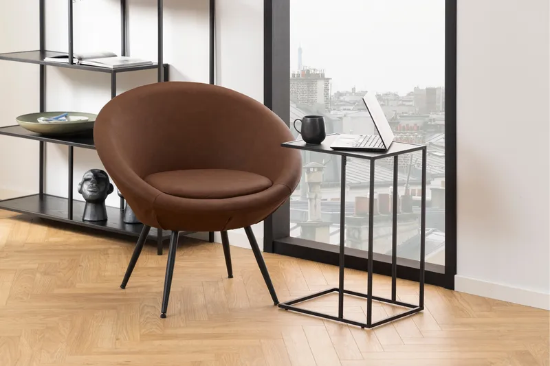 Elgrau Sidebord 43x43 cm - Sort - Møbler - Borde - Aflastningsbord - Lampebord