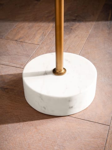 Eliela Sidebord 40 cm Rund - varm mørkebrun, guld og hvid - Møbler - Borde - Aflastningsbord - Konsolbord & sidebord