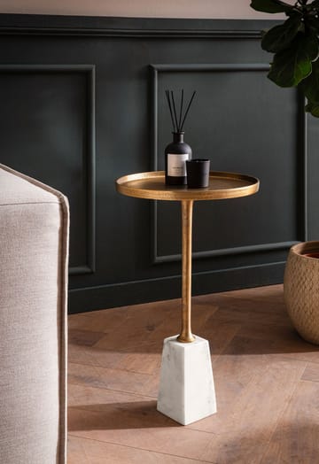 Eliilo Sidebord 34 cm - antikguld og hvid marmor - Møbler - Borde - Aflastningsbord - Konsolbord & sidebord