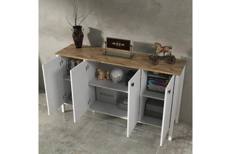 Elspet Konsolbord 160 cm - Brun/Hvid - Møbler - Borde - Aflastningsbord - Entrébord