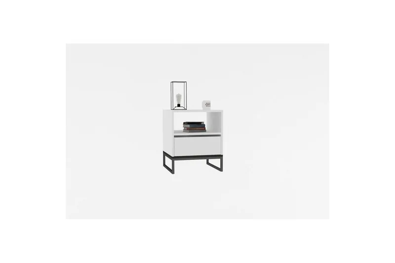 Elvarn Natbord 51 cm - Hvid - Møbler - Borde - Aflastningsbord - Sengebord