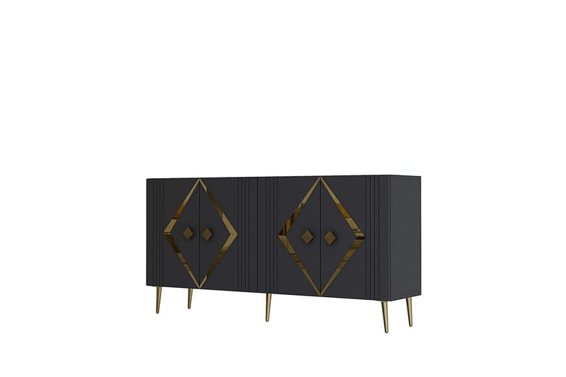 Elvon Konsolbord 150 cm - Antracit/Guld - Møbler - Borde - Aflastningsbord - Entrébord