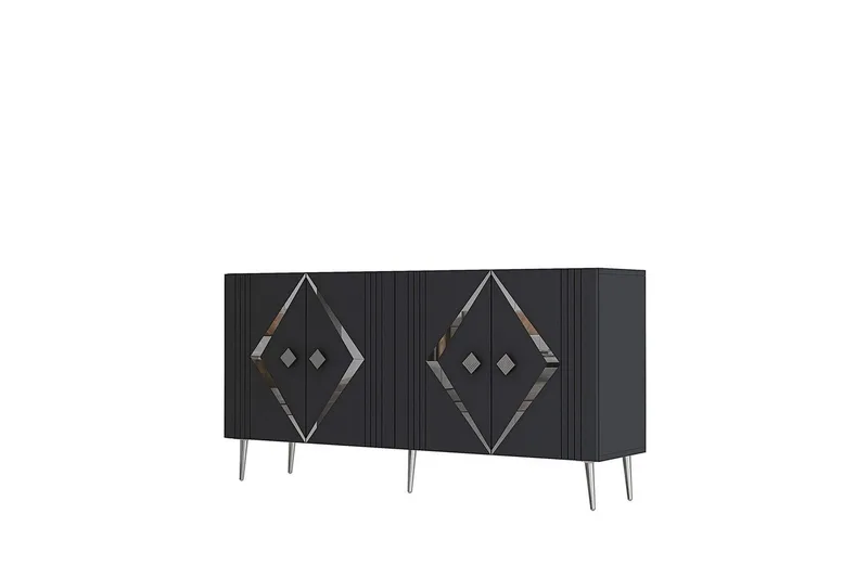 Elvon Konsolbord 150 cm - Antracit/Sølv - Møbler - Borde - Aflastningsbord - Entrébord